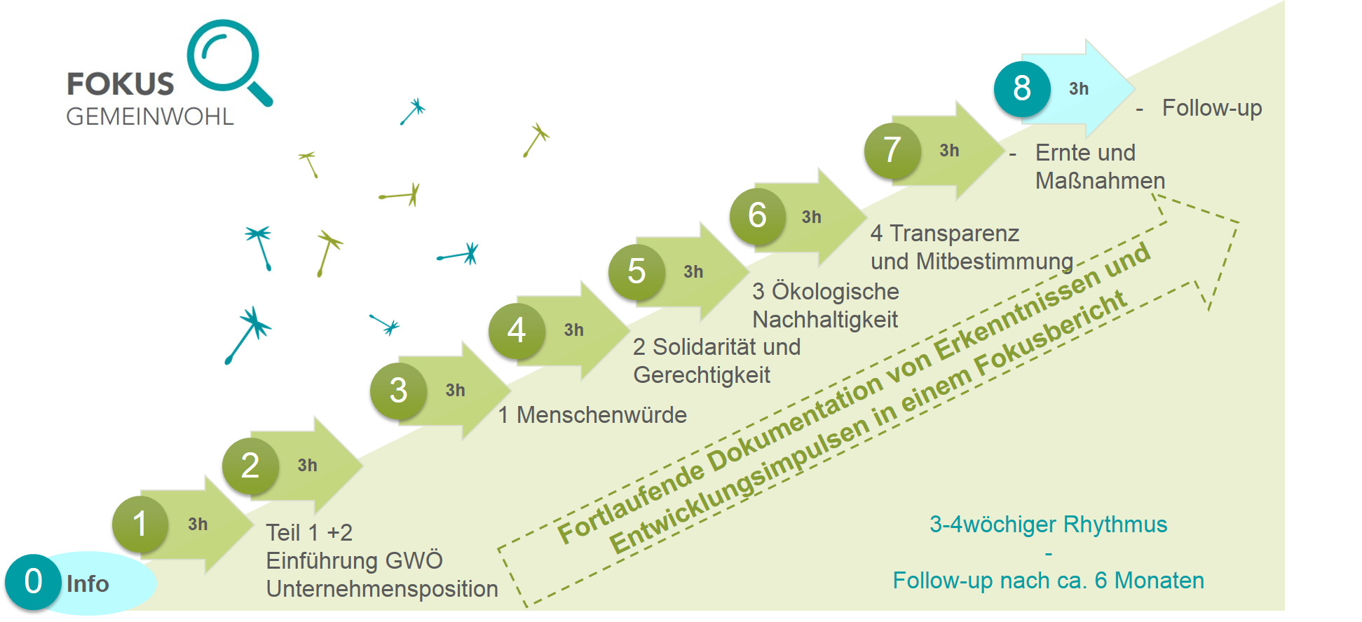 Ablauf der "Fokus Gemeinwohl"-Workshopreihe