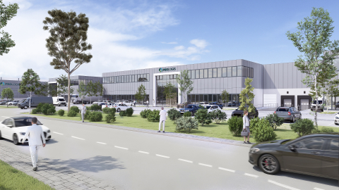 Rendering einer Gewerbehalle